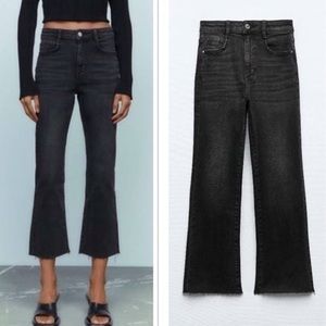 Zara High Rise Mini Flare Jean